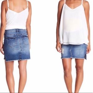 Seven7 Distressed Maternity Jean Skirt